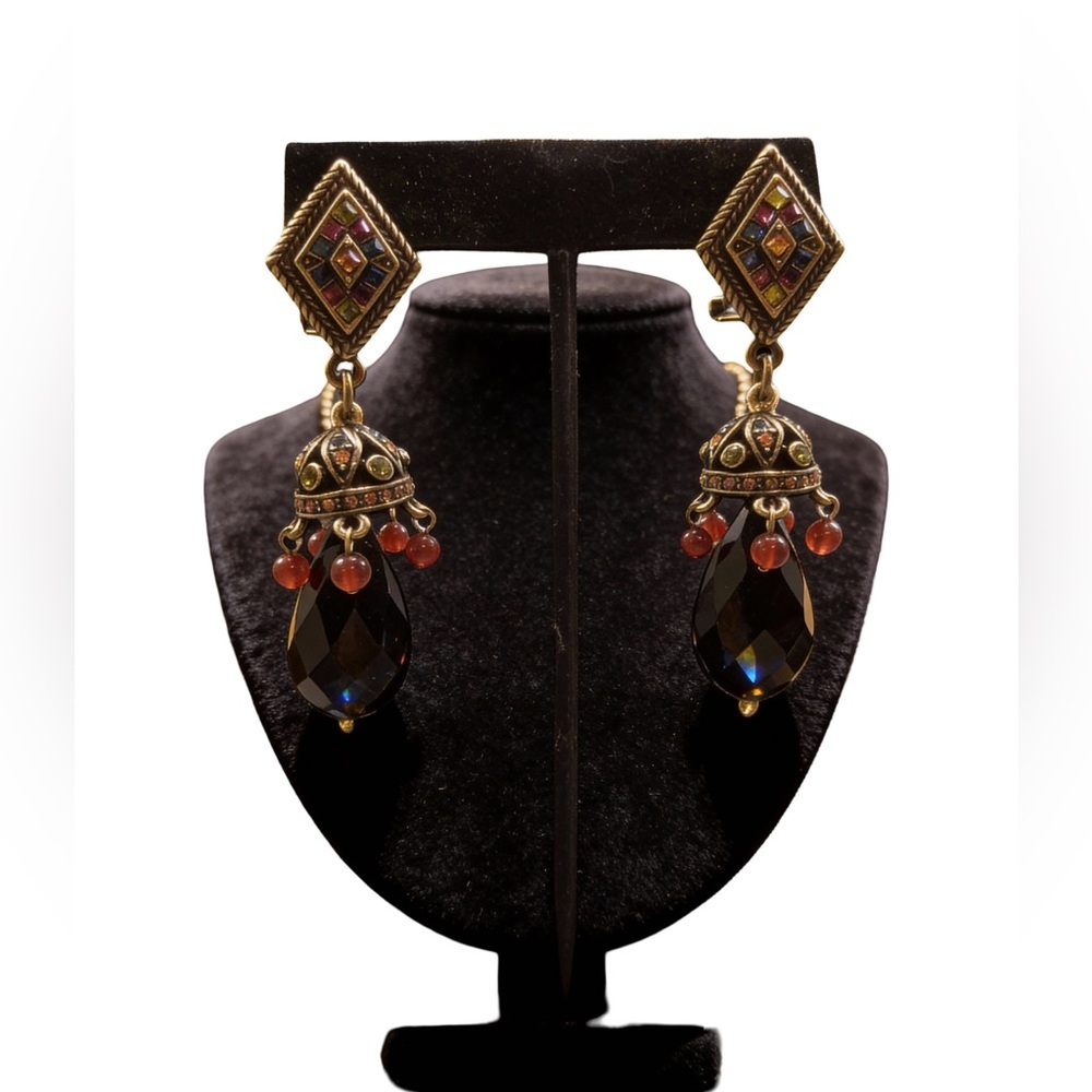 Heidi Daus Rhinestone Omega Clip Earrings - Picture 2 of 4